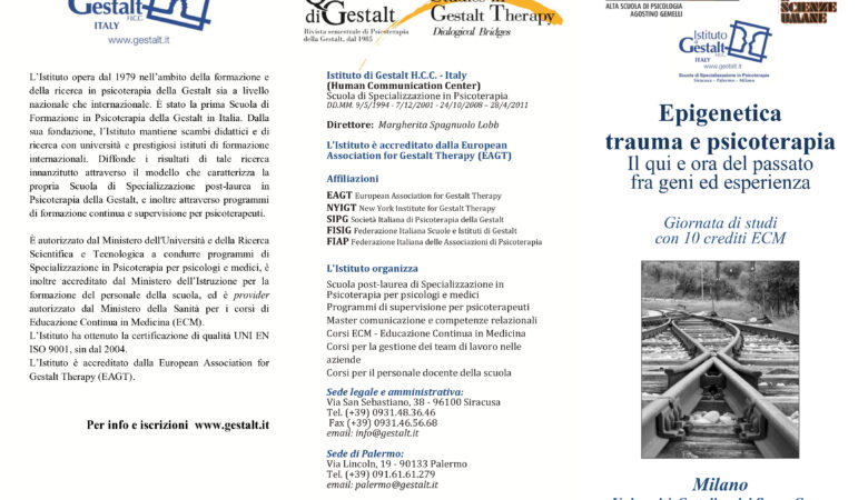 Convegno Istituto di Gestalt HCC Italy 2015 –  Milano – Epigenetica trauma e psicoterapia
